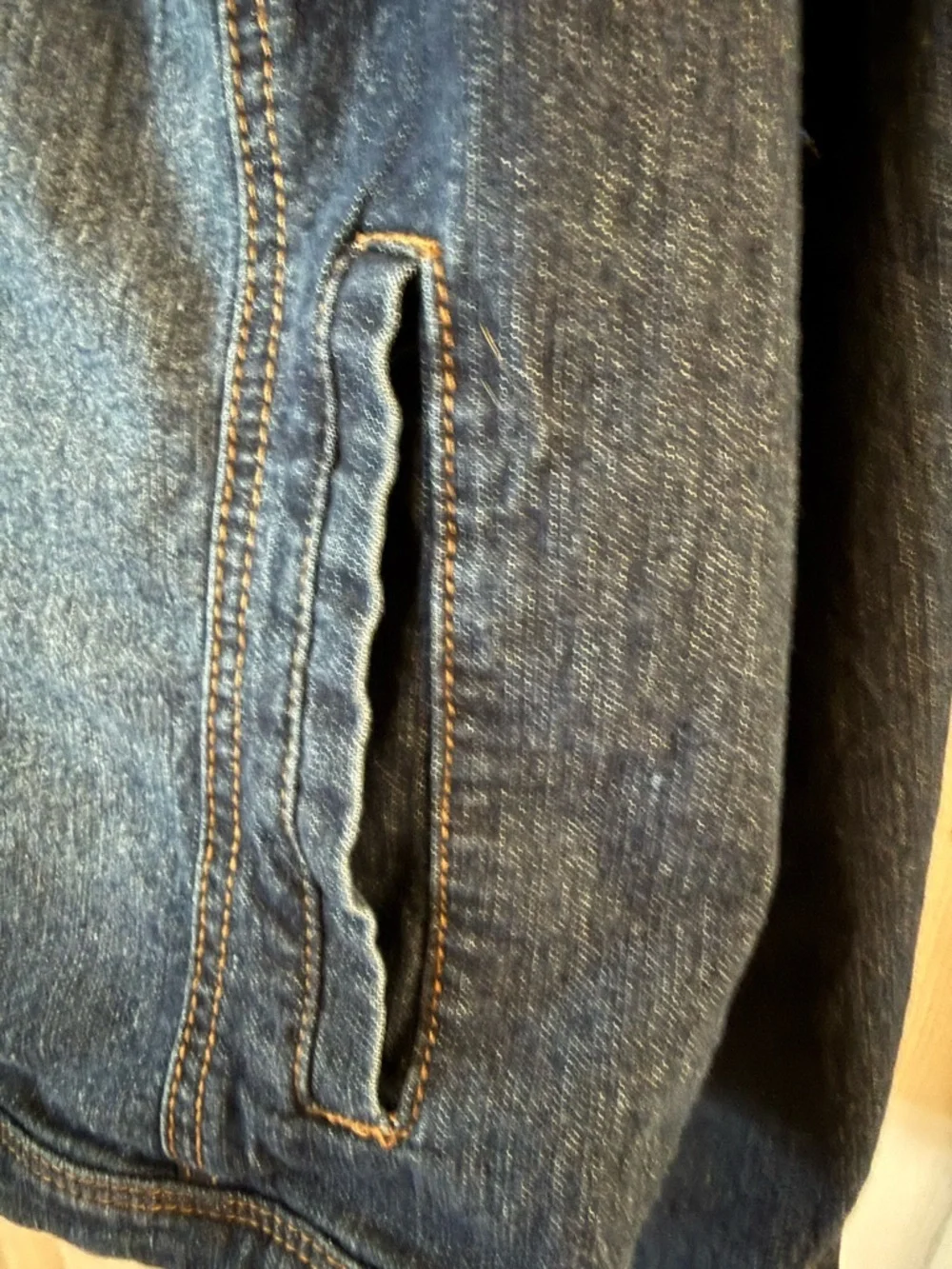 A3 Design Dark Indigo Distressed Denim Jacket - Picture 6 of 7